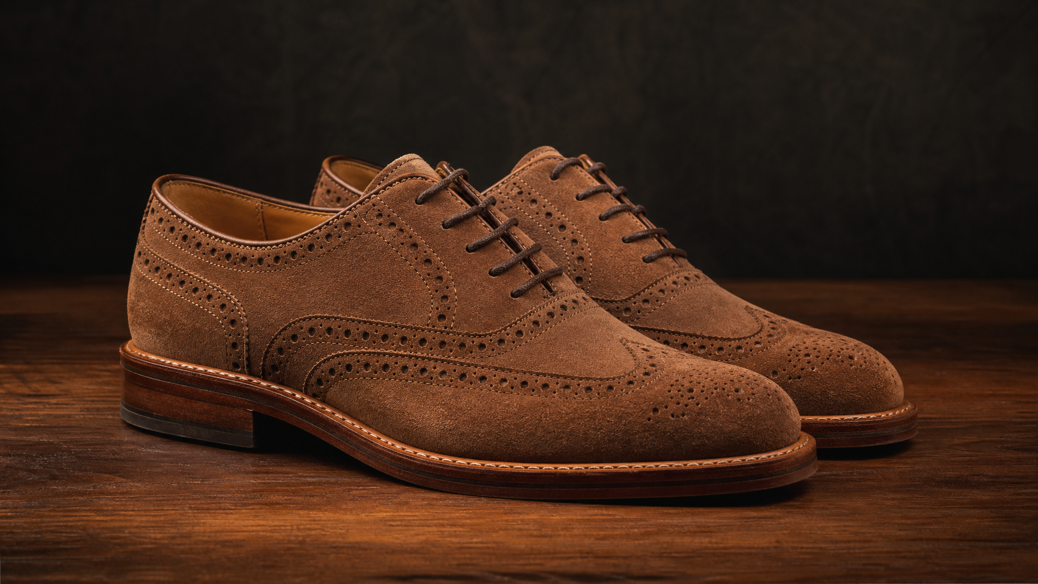 YF-BR-2623 split suede brogue, Blake construction