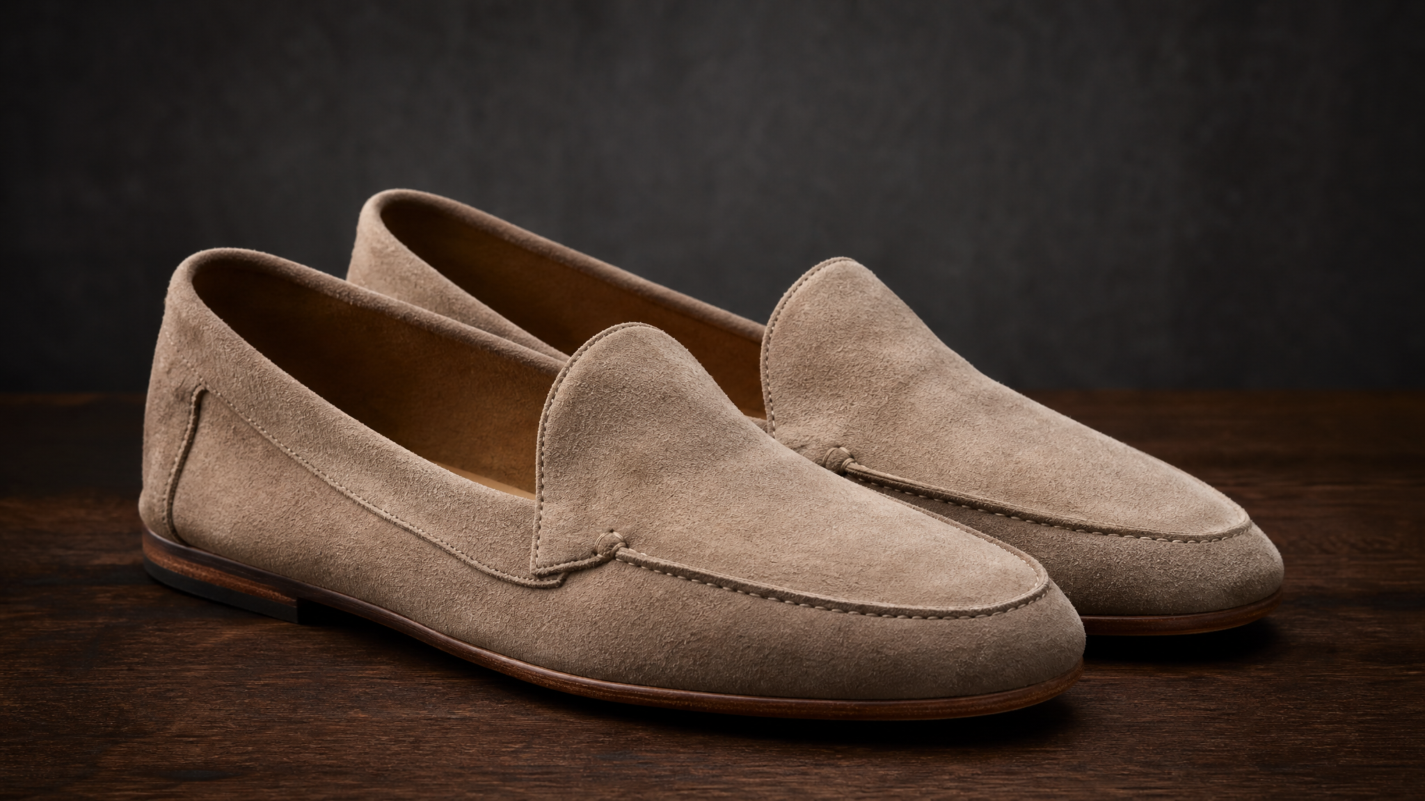 YF-LF-2632 unlined split-suede loafer