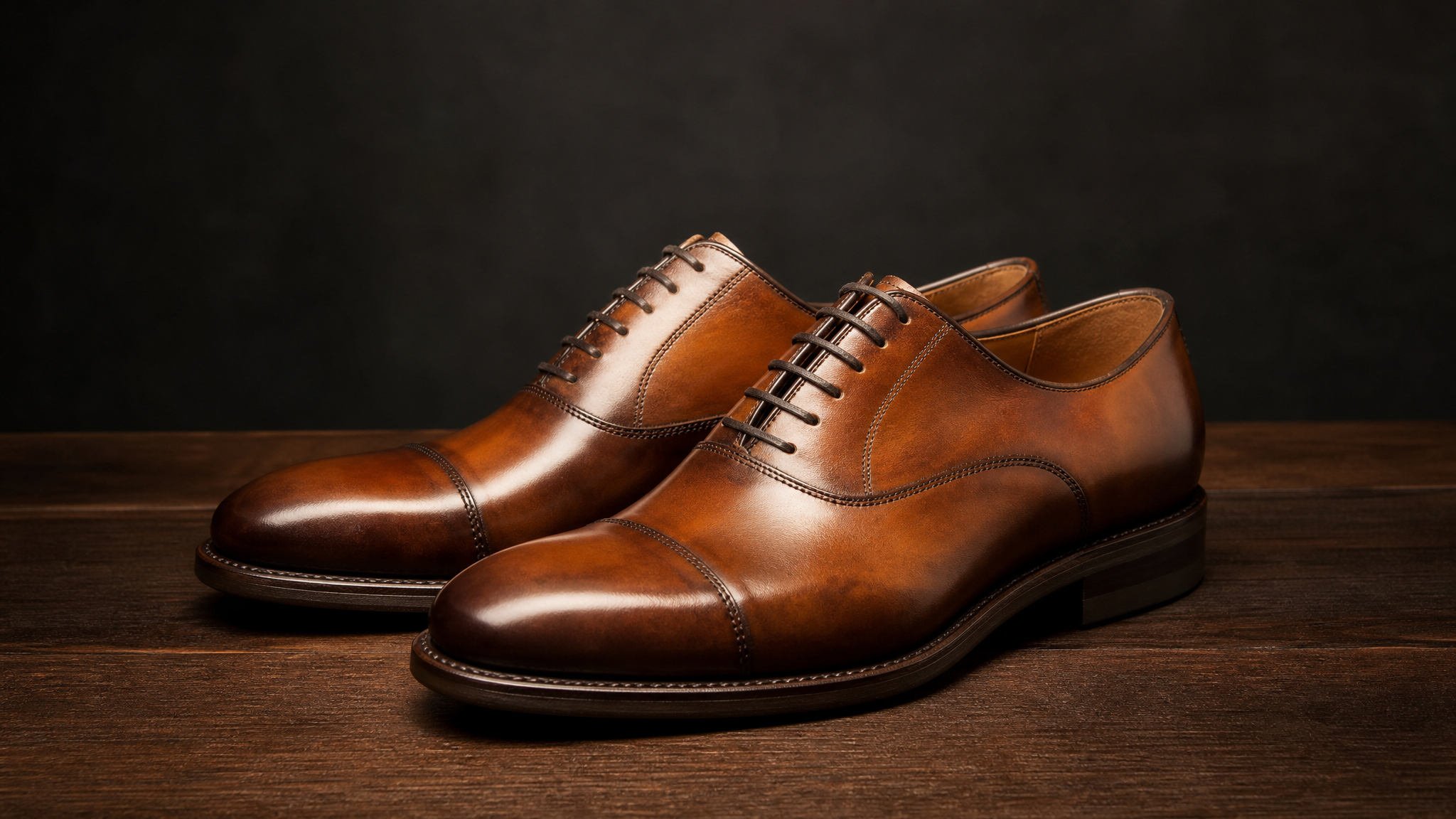 YF-OX-2604 hand-burnished full-grain oxford, Blake construction